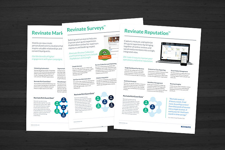 Revinate Product Sheets
